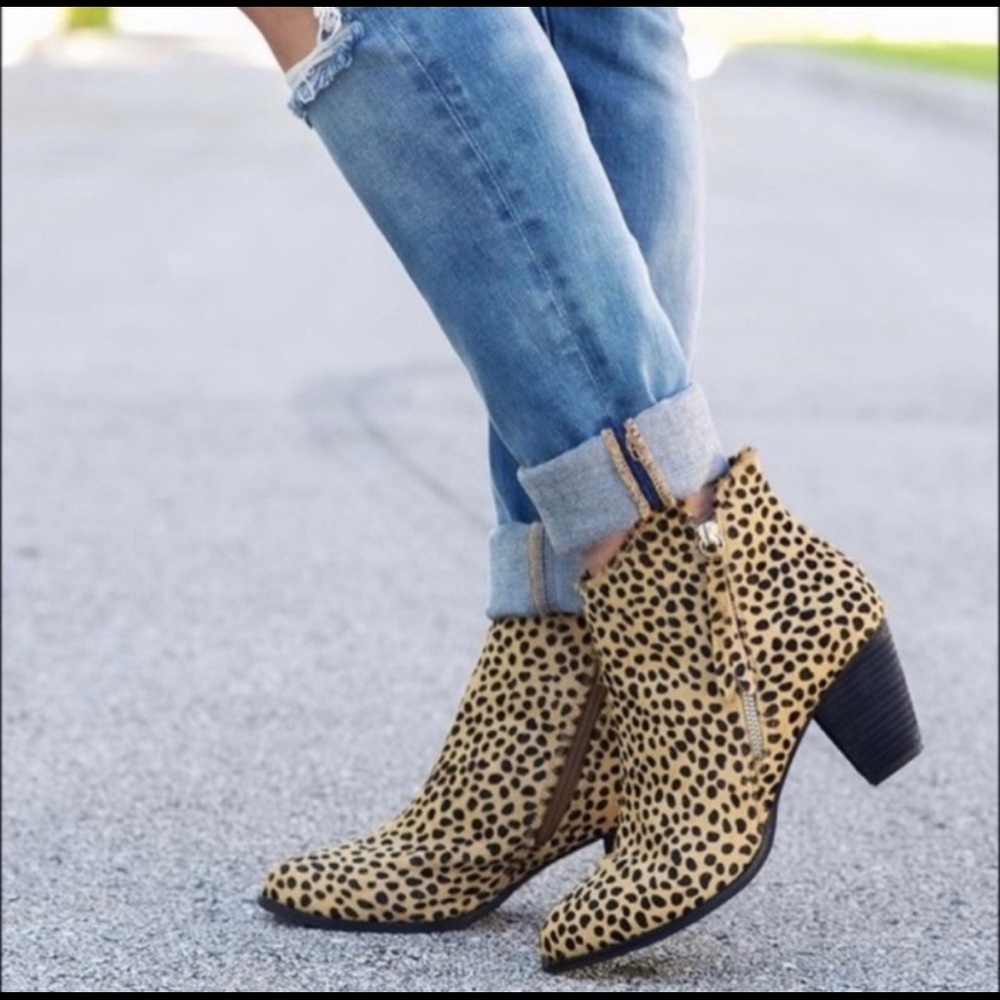 Sole Society Cheetah Dot Booties